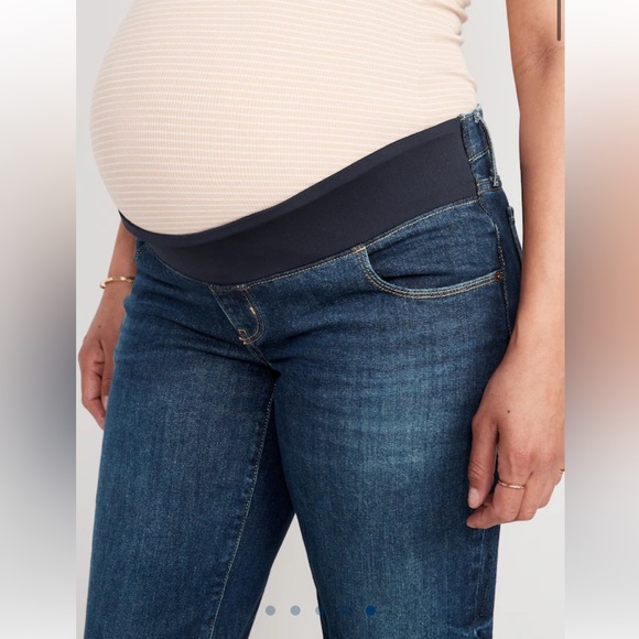 Old Navy Woman’s Size 18 Maternity Front Low-Panel OG Loose Jeans - Picture 5 of 5